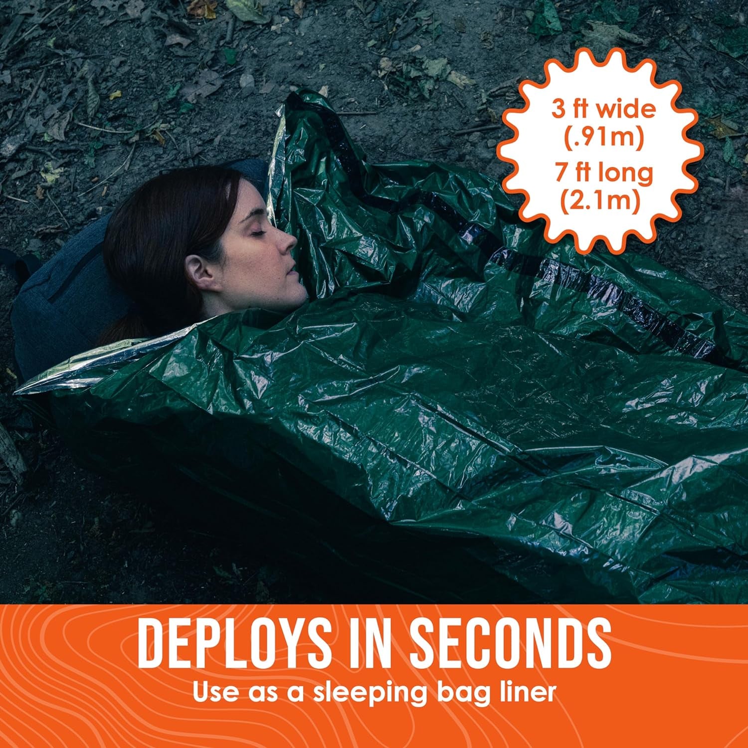 Thermal Emergency Bivy Sleeping Bag - Versatile Mylar Survival Sack and Blanket